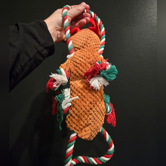 Elk Dog Holiday Pull Toy - Picture 3 of 3
